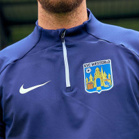 Nike KVC Westerlo Trainingspak 1/4-Zip 2023-2024 Donkerblauw Neongeel