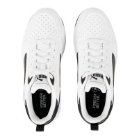 PUMA Rebound V6 Low Sneakers Kids Wit Zwart Wit