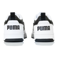 PUMA Rebound V6 Low Baskets Enfants Blanc Noir Blanc
