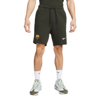 Nike FC Barcelone Tech Fleece Short 2023-2024 Vert Foncé Blanc