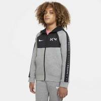 Nike KM Hybrid Fleece Hoodie Full Zip Kids Grijs Roze