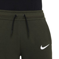 Nike FC Barcelone Tech Fleece Pantalon de Jogging 2023-2024 Enfants Vert Foncé Blanc