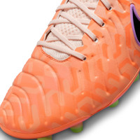 Nike Tiempo Legend 10 Elite Gazon Naturel Chaussures de Foot (FG) Orange Noir