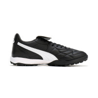 PUMA King Top Turf Chaussures de Foot (TF) Noir Blanc Or