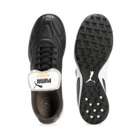 PUMA King Top Turf Chaussures de Foot (TF) Noir Blanc Or