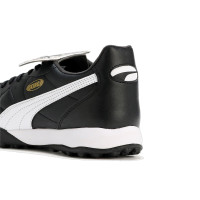PUMA King Top Turf Chaussures de Foot (TF) Noir Blanc Or