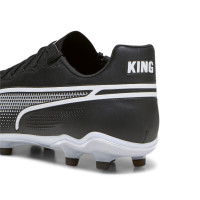 PUMA King Pro Gazon Naturel Gazon Artificiel Chaussures de Foot (MG) Noir Blanc