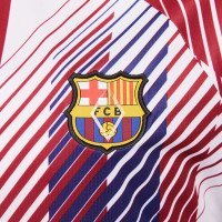 Nike FC Barcelone Pre-Match Maillot d'Entraînement 2023-2024 Femmes Blanc Rouge Bleu