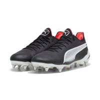 PUMA King Ultimate Crampons Vissés (SG) Noir Blanc Rouge Vif