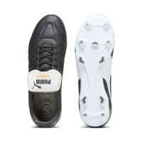 PUMA King Top Crampons Vissés (SG) Noir Blanc Or