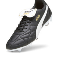 PUMA King Top Crampons Vissés (SG) Noir Blanc Or
