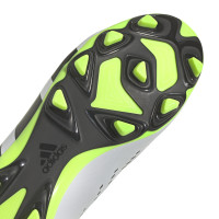 adidas Predator Accuracy.4 Gazon Naturel Gazon Artificiel Chaussures de Foot (FxG) Blanc Gris Jaune Vif Noir