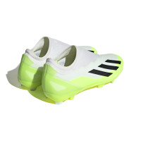 adidas X Crazyfast.3 Veterloze Gras Voetbalschoenen (FG) Wit Felgeel Zwart