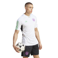 adidas Bayern Munich Maillot d'Entraînement 2023-2024 Blanc Vert Mauve