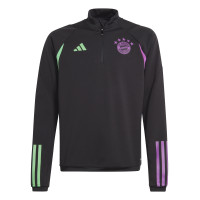 adidas Bayern Munich Haut d'Entraînement 1/4-Zip 2023-2024 Enfants Noir Vert Mauve