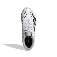 adidas Predator Accuracy.4 Gazon Naturel Gazon Artificiel Chaussures de Foot (FxG) Blanc Gris Jaune Vif Noir