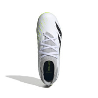 adidas Predator Accuracy.3 Gras / Kunstgras Voetbalschoenen (MG) Kids Wit Grijs Felgeel Zwart