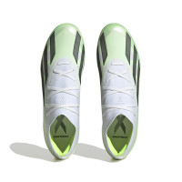 adidas X Crazyfast.2 Gazon Naturel Chaussures de Foot (FG) Blanc Jaune Vif Noir