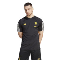 adidas Juventus Maillot d'Entraînement 2023-2024 Noir Jaune Blanc