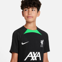 Nike Liverpool Strike Maillot d'Entraînement 2023-2024 Enfants Noir Blanc Vert