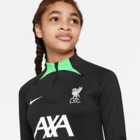 Nike Liverpool Strike Survêtement 1/4-Zip 2023-2024 Enfants Noir Blanc Vert