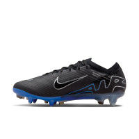Nike Zoom Mercurial Vapor 15 Elite Crampons Vissés Chaussures de Foot (SG) Anti-Clog Noir Bleu