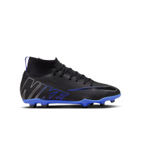 Nike Mercurial Superfly 9 Club Gras / Kunstgras Voetbalschoenen (MG) Kids Zwart Blauw Wit