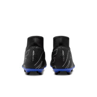 Nike Mercurial Superfly 9 Club Gazon Naturel / Gazon Artificiel Chaussures de Foot (MG) Noir Bleu Blanc