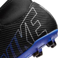 Nike Mercurial Superfly 9 Club Gazon Naturel / Gazon Artificiel Chaussures de Foot (MG) Noir Bleu Blanc