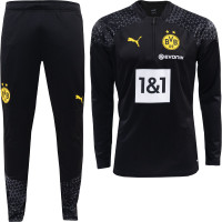 PUMA Borussia Dortmund Survêtement 1/4-Zip 2023-2024 Noir Jaune
