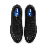 Nike Zoom Mercurial Superfly 9 Pro Gazon Naturel Chaussures de Foot (FG) Noir Bleu Blanc