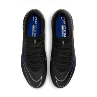 Nike Zoom Mercurial Vapor 15 Pro Gazon Naturel Chaussures de Foot (FG) Noir Bleu