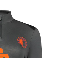 Castore Feyenoord Haut d'Entraînement 1/4-Zip 2023-2024 Femmes Gris Orange Noir