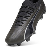 PUMA Ultra Ultimate Gazon Naturel Gazon Artificiel Chaussures de Foot (MG) Noir Argenté