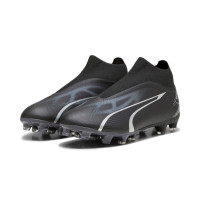 PUMA Ultra Match+ Sans Lacets Gazon Naturel Gazon Artificiel Chaussures de Foot (MG) Noir Argenté