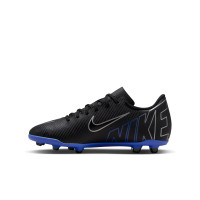 Nike Mercurial Vapor 15 Club Gazon Naturel / Gazon Artificiel Chaussures de Foot (MG) Enfants Noir Bleu Blanc