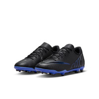 Nike Mercurial Vapor 15 Club Gazon Naturel / Gazon Artificiel Chaussures de Foot (MG) Enfants Noir Bleu Blanc