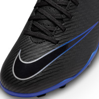 Nike Mercurial Vapor 15 Club Gazon Naturel / Gazon Artificiel Chaussures de Foot (MG) Enfants Noir Bleu Blanc