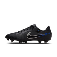 Nike Tiempo Legend 10 Academy Crampons Vissés Chaussures de Foot (SG) Anti-Clog Noir Bleu