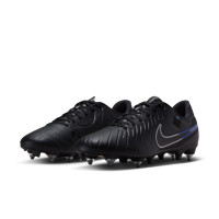 Nike Tiempo Legend 10 Academy Crampons Vissés Chaussures de Foot (SG) Anti-Clog Noir Bleu