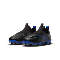 Nike Zoom Mercurial Vapor 15 Academy Gras / Kunstgras Voetbalschoenen (MG) Kids Zwart Blauw