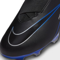 Nike Zoom Mercurial Superfly 9 Academy Sans Lacets Gazon Naturel Gazon Artificiel Chaussures de Foot (MG) Enfants Noir Bleu Blan