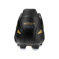 Mizuno Morelia Neo IV Pro Gras Voetbalschoenen (FG) Zwart Goud