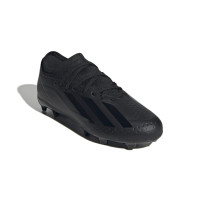 adidas X Crazyfast.3 Gazon Naturel Chaussures de Foot (FG) Enfants Noir Anthracite