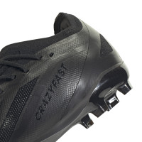 adidas X Crazyfast.1 Gras Voetbalschoenen (FG) Kids Zwart Donkerblauw