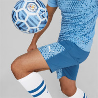 PUMA Manchester City Short d'Entraînement 2023-2024 Bleu Bleu Clair Blanc