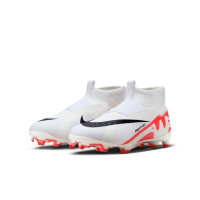 Nike Zoom Mercurial Superfly 9 Pro Veterloze Gras Voetbalschoenen (FG) Kids Wit Felrood Zwart