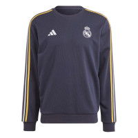 adidas Real Madrid Sweat-Shirt Crew 2023-2024 Bleu Foncé Blanc Doré