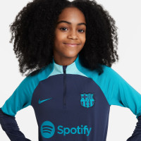 Nike FC Barcelone Strike Haut d'Entraînement 2023-2024 Enfants Bleu Foncé Turquoise