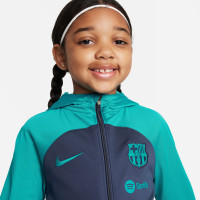Nike FC Barcelone Strike Survêtement à Capuche Full-Zip 2023-2024 Tout-Petits Bleu Foncé Turquoise